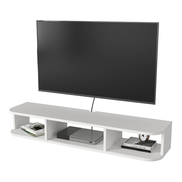 Wisząca szafka RTV Oundsvas 120x30x19 cm biała [en.casa]