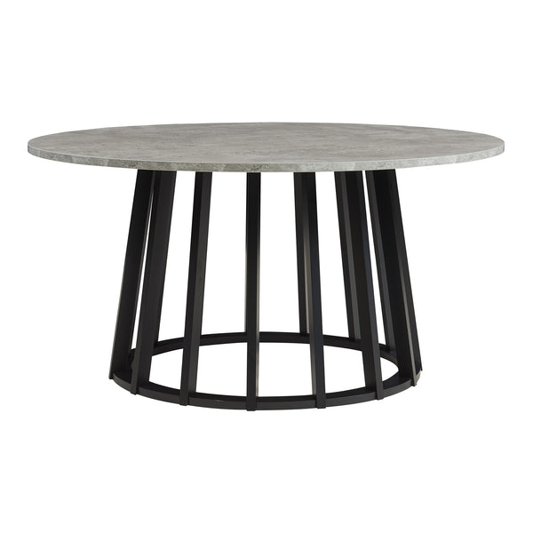 Stolik kawowy Buzzard Ø90x45 cm czarny/betonowy [en.casa]