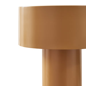 Lampa stołowa Kömn metal 37x30x30 cm brązowa [lux.pro]