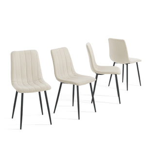 Zestaw jadalniany Hemnes 5-częściowy dąb/beż [en.casa]