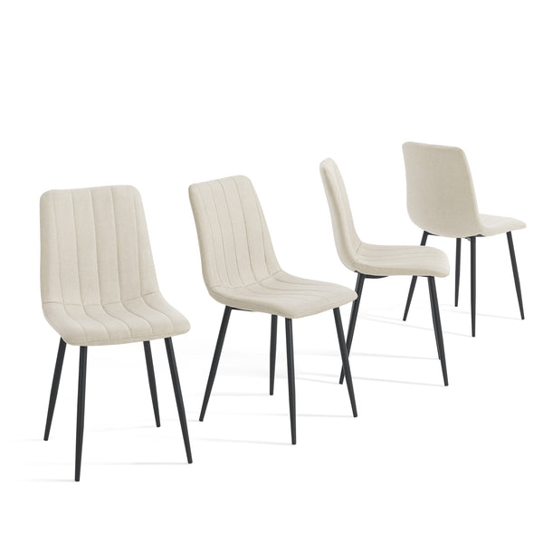 Zestaw jadalniany Hemnes 5-częściowy dąb/beż [en.casa]