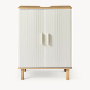 Szafka pod umywalkę Ferrersp 80x60x35 cm dąb optyka/piaskowy [en.casa]