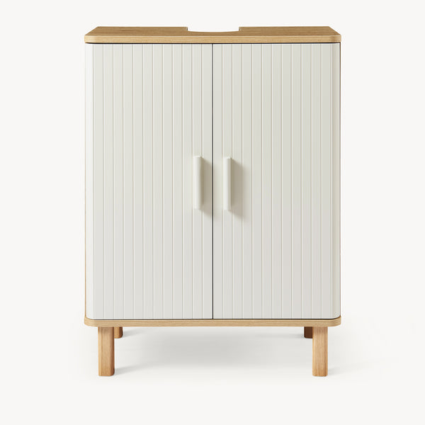 Szafka pod umywalkę Ferrersp 80x60x35 cm dąb optyka/piaskowy [en.casa]