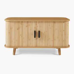 Szafka na buty z poduszką do siedzenia Tvedestrand 50x80x40 cm bambus/beżowy [en.casa]