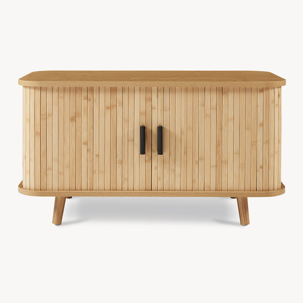 Szafka na buty z poduszką do siedzenia Tvedestrand 50x80x40 cm bambus/beżowy [en.casa]