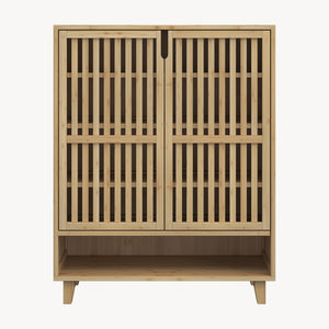 Szafka na buty Sirgerg 91x72x35 cm bambus naturalny [en.casa]