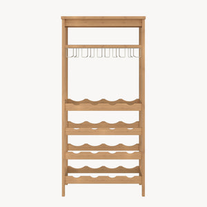 Regał na wino Fillby 100x47x29 cm bambus naturalny [en.casa]