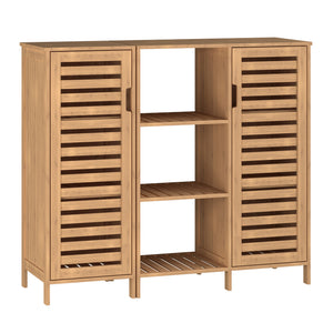 Szafka boczna Hakseri 2-częściowa 87x99x33 cm bambus naturalny [en.casa]