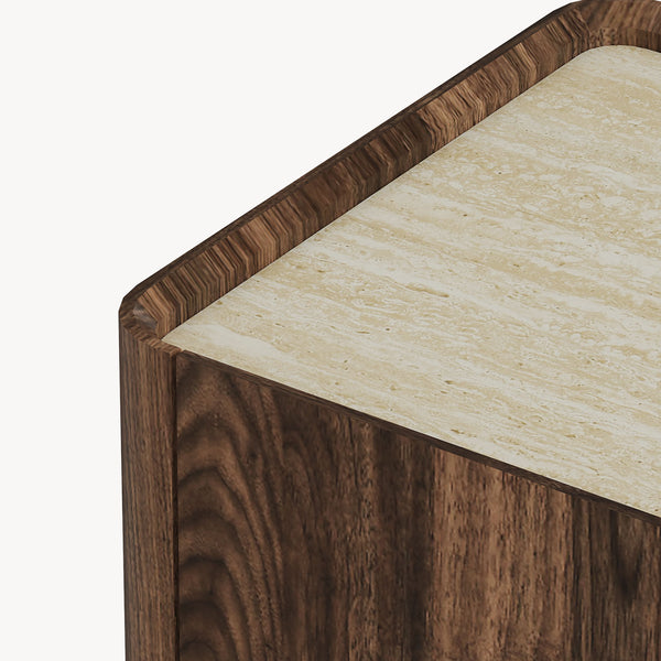 Komoda Trorlon 83x80x40 cm w optyce orzecha/trawertynu [en.casa]