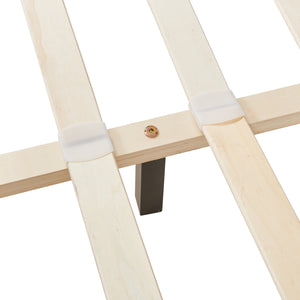 Łóżko ze sztucznej skóry 140x200 cm czarne Corium