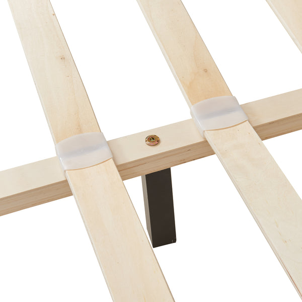 Łóżko ze sztucznej skóry Albacete 180x200cm czarne Corium