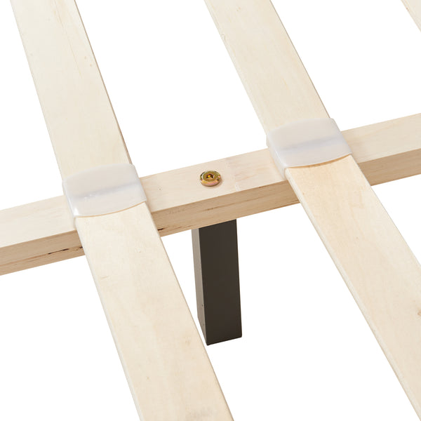 Łóżko ze sztucznej skóry Albacete 180x200cm ciemnoszare Corium