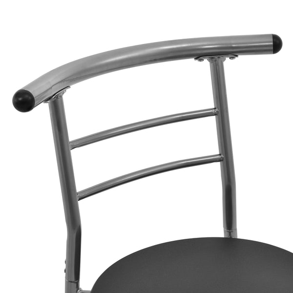 Zestaw jadalniany Yiltornio (zestaw, 3 szt.) czarny/srebrny [en.casa]