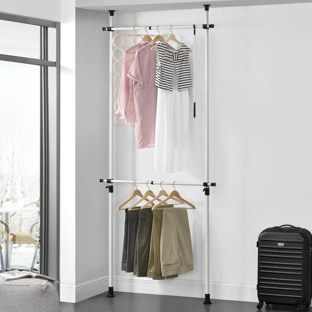 Teleskopgarderobe Kemi Weiß [en.casa] - premiumXL