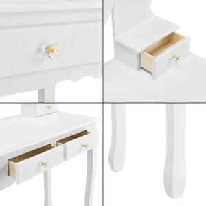 Limerick toaletka z lustrem + stołek en.casa