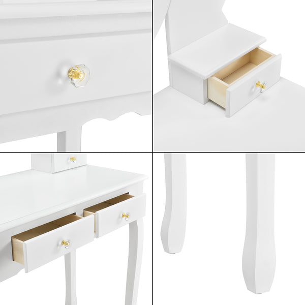 Limerick toaletka z lustrem + stołek en.casa