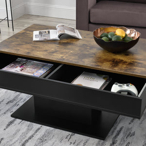 Stolik kawowy Lünen drewniany/czarny [en.casa]