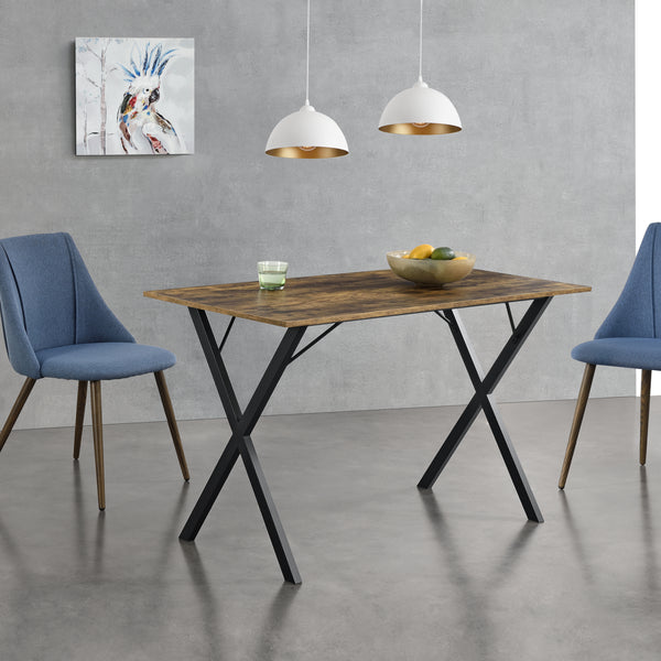 Stół do jadalni Arboga 120x60x75cm dla 4 osób Ciemne drewno en.casa