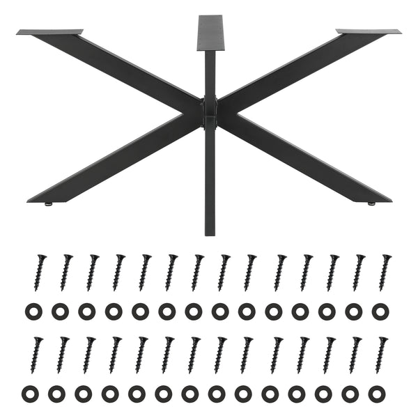 Rama stołu Oberau 150x78x71 cm czarna [en.casa]