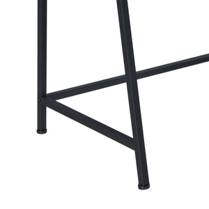 Biurko Alvdal 143x105x51cm z 2 półkami Czarny Ciemny odcień drewna [en.casa]