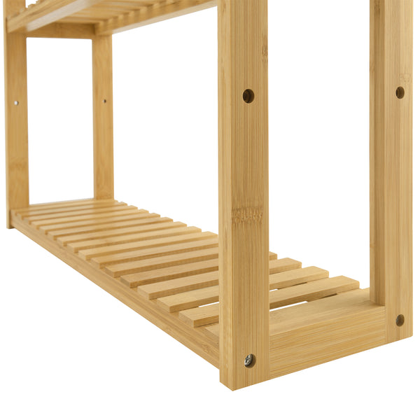 Półka bambusowa Örnsköldsvik 60x15x54cm naturalne drewno [en.casa]