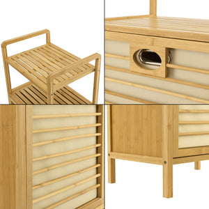 Bambusowy stojak na pranie Rendalen 40x30x95 cm [en.casa]