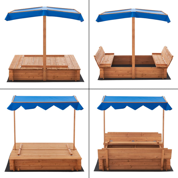 Piaskownica Kellenhusen z dachem 120x120x120cm [en.casa]