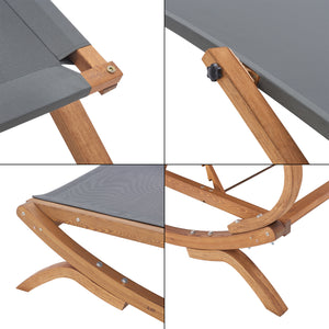 Leżanka podwójna Karystos 197x156x144cm Ciemnoszary [en.casa]