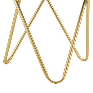 Stołek Beveren do ok. 100 kg kolor szary/mosiądz [en.casa]