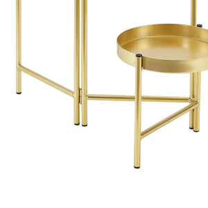 Stojak na kwiaty Kallo w kolorze mosiądzu [en.casa]