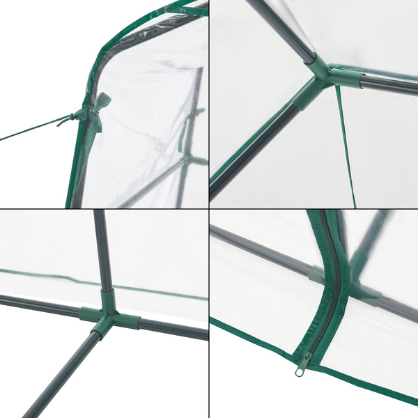 Szklarnia Hoorn z półkami 140x73x195cm Przezroczysta [en.casa]