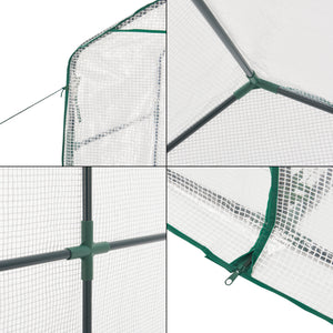 Szklarnia Oosterhout z półkami 120x186x190cm Przezroczysta [en.casa]