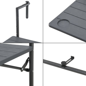 Stolik wiszący Badolato 83,5x60x60 cm kwadratowy ciemnoszary [en.casa]