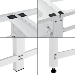 Cokół pralki 2-krotny Bothel z półkami 150 kg Biały [en.casa]