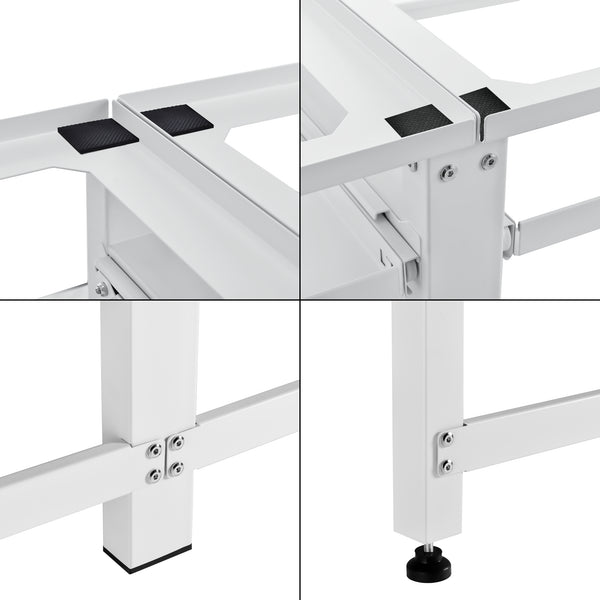 Cokół pralki 2-krotny Bothel z półkami 150 kg Biały [en.casa]