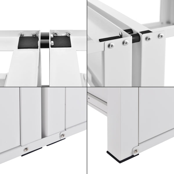 Ramka podwójna Heyen z 2 szufladami biała [en.casa]