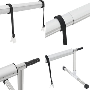 Urządzenie do zwijania basenu Amorgo z kółkami Aluminium [en.casa]