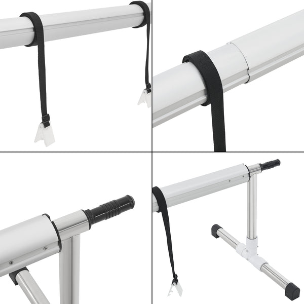 Urządzenie do zwijania basenu Amorgo z kółkami Aluminium [en.casa]