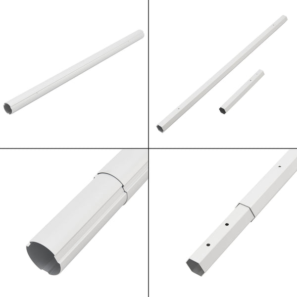 Urządzenie do zwijania basenu Oliveti z suwakami aluminium [en.casa]