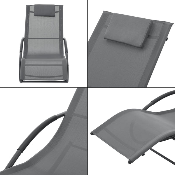 Leżak bujany Tarent 150 kg ciemnoszary [en.casa]