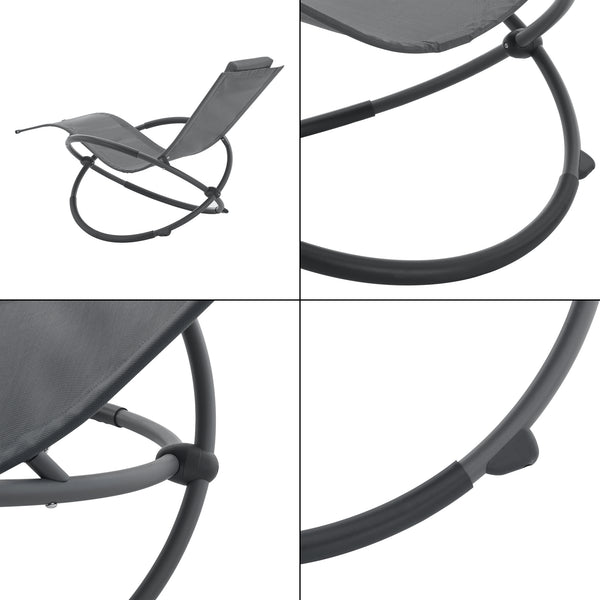 Leżak bujany Pulsano 150 kg ciemnoszary [en.casa]