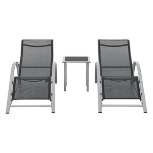 Zestaw mebli ogrodowych Binetto 3 szt [en.casa]