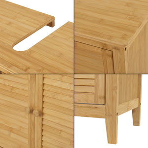 Bambusowa szafka pod umywalkę Värmdö 60x67x30cm [en.casa]