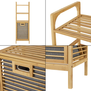 Bambusowy wieszak na pranie Tidaholm 118x39,5x30,5cm [en.casa]