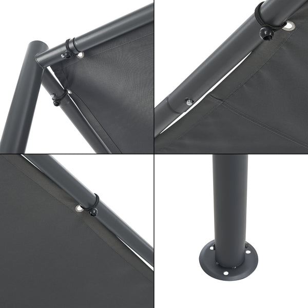 Altana Carunchio 300x285x248cm ciemnoszara [en.casa]