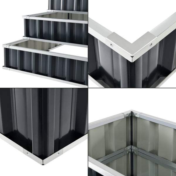 3-poziomowy kwietnik Renswoude 118x118x60cm [en.casa]