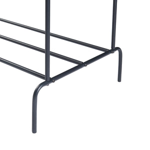 Wieszak na płaszcze Bramming z dwoma wieszakami 147 x 116 x 54 cm czarny [en.casa]