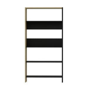 Regał Herlev z 4 półkami Artisan dąb / czarny [en.casa]