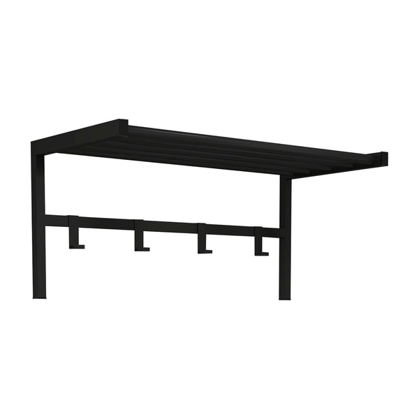 Wieszak ścienny Tolga z półką na kapelusze czarny [en.casa]