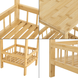 Półka stojąca Pyhäjärvi bambus 79x33x33 cm natura [en.casa]